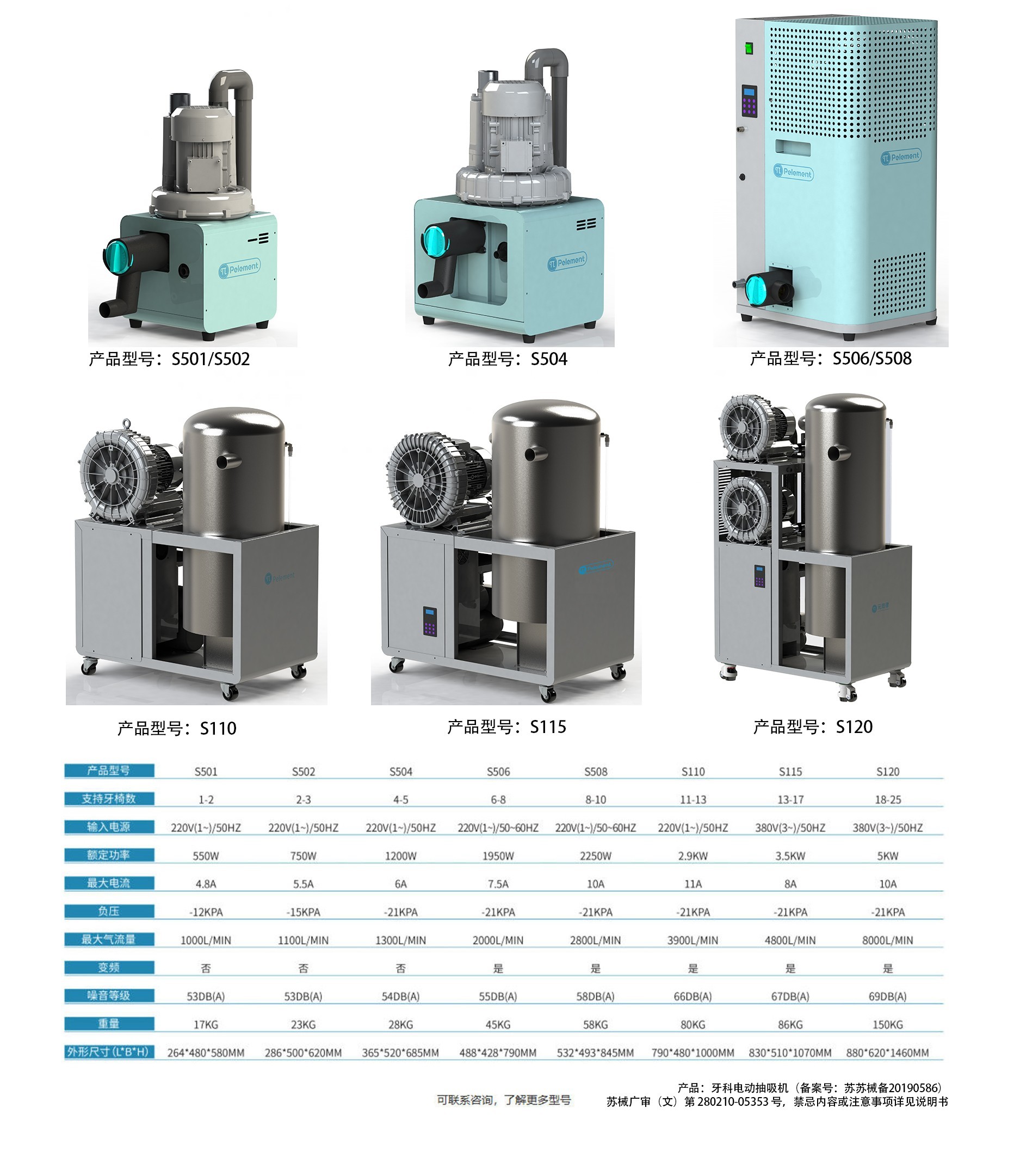 S-Series dental suction unit